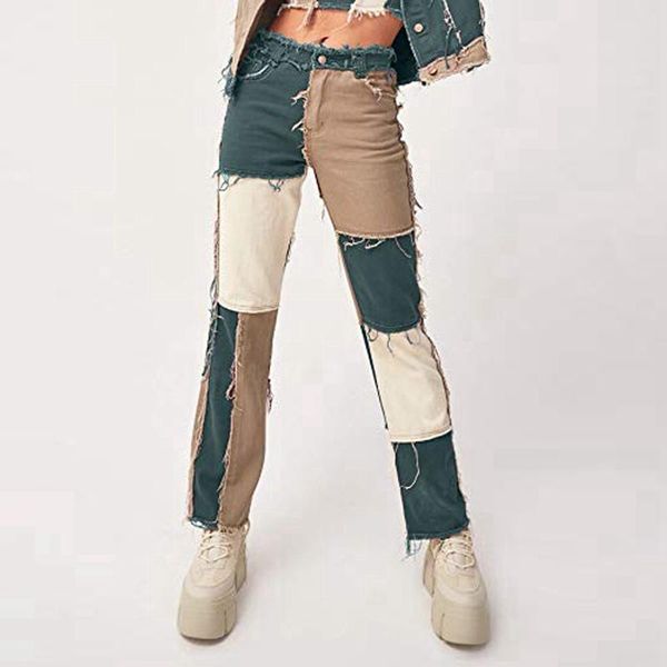 women's jeans women cowboy striped patchwork street casual hip hop high waist loose straight pants mujer fashion, Blue
women's jeans women cowboy striped patchwork street casual hip hop high waist loose straight pants mujer fashion, Blue