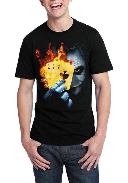 joker half sleeve black t shirt sport hooded sweatshirt hoodie