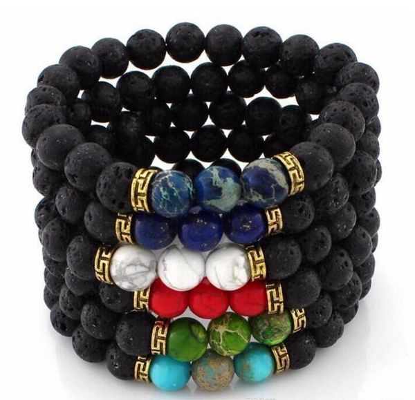 lava rock beads charms bracelets colorized beads men's women's natural stone strands bracelet for fashion jewelry 15 colors, Golden;silver
lava rock beads charms bracelets colorized beads men's women's natural stone strands bracelet for fashion jewelry 15 colors, Golden;silver