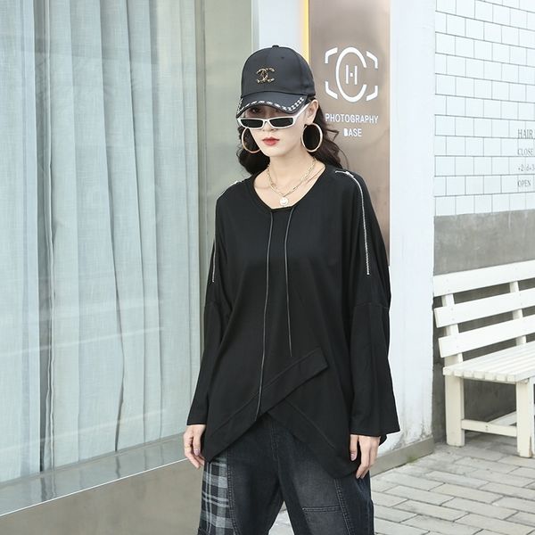 4rxol autumn new round neck irregular t-shirt zipper solid for zipper oversized large size loose solid t-shirt color women 1d2bc, White
4rxol autumn new round neck irregular t-shirt zipper solid for zipper oversized large size loose solid t-shirt color women 1d2bc, White