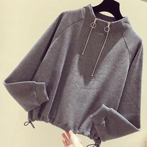 women's hoodies & sweatshirts casual fashion solid women loose thin stand pullovers 2021 all-match long sleeve autumn sweatshirt plus s, Black
women's hoodies & sweatshirts casual fashion solid women loose thin stand pullovers 2021 all-match long sleeve autumn sweatshirt plus s, Black