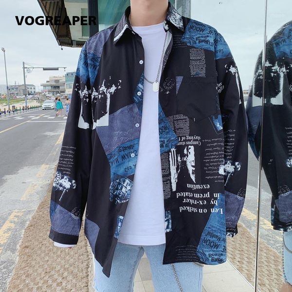 autumn fashion men streetwear newspaper print shirts hip hop long sleeve shirts vintage button up cotton black 5xl1, White;black
autumn fashion men streetwear newspaper print shirts hip hop long sleeve shirts vintage button up cotton black 5xl1, White;black