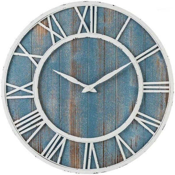 farmhouse, home improvement metal and solid wood silent wall clock (blue, 15.75 inches)1
farmhouse, home improvement metal and solid wood silent wall clock (blue, 15.75 inches)1