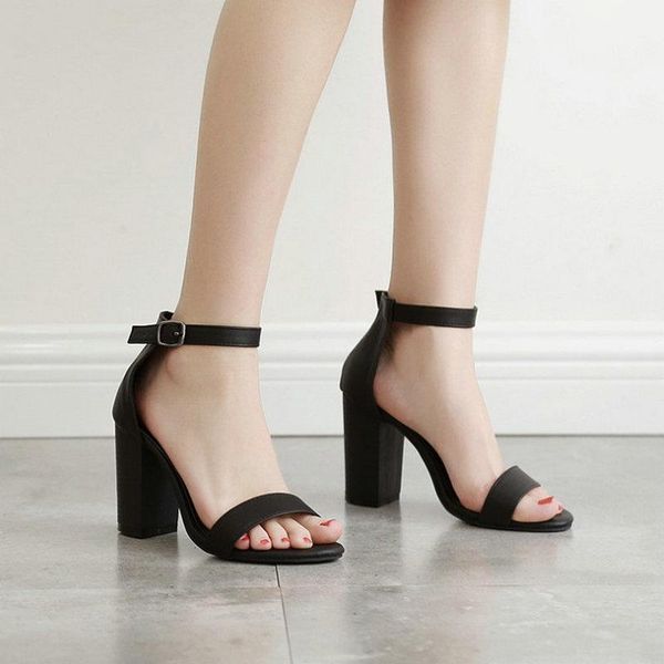 women sandals plus size ankle strap summer shoes sandals mujer thick high heels gladiator women pumps 9cm, Black
women sandals plus size ankle strap summer shoes sandals mujer thick high heels gladiator women pumps 9cm, Black