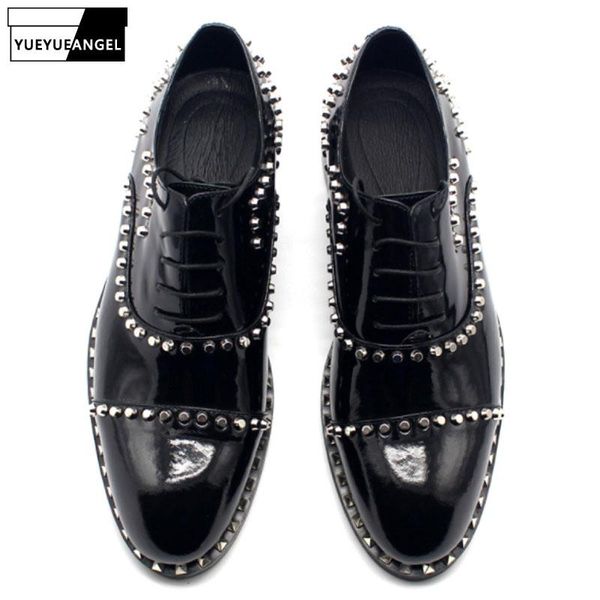 designer men oxford shoes spring autumn low cow leather formal shoes men party lace up pointed toe rivet leather footwear, Black
designer men oxford shoes spring autumn low cow leather formal shoes men party lace up pointed toe rivet leather footwear, Black