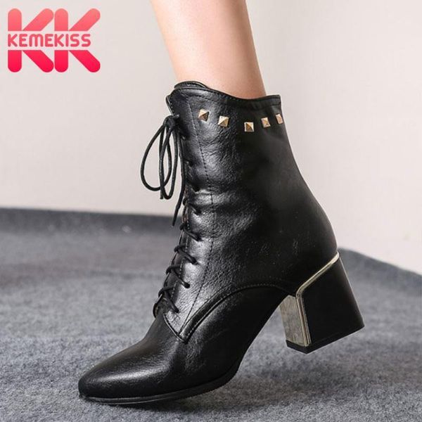 boots kemekiss women rivets thick heel winter shoes woman ankle warm short boot footwear size 32-431, Black
boots kemekiss women rivets thick heel winter shoes woman ankle warm short boot footwear size 32-431, Black
