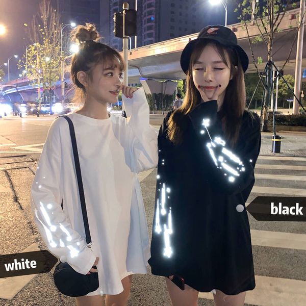 women reflective meteor t-shirt autumn oversize harajuku tshirt streetwear cool short sleeve laser bottom fashion tee shirt 1014, Black
women reflective meteor t-shirt autumn oversize harajuku tshirt streetwear cool short sleeve laser bottom fashion tee shirt 1014, Black