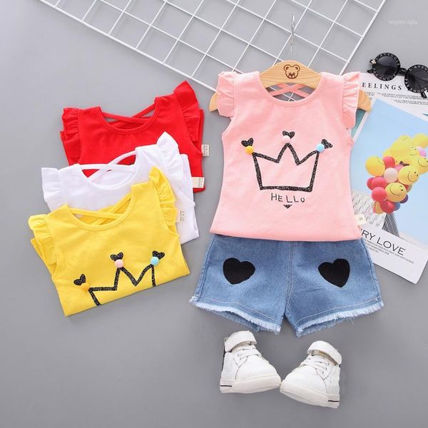 girls summer tee outfits 6 months--3 years toddler kids baby girls outfits cotton t shirt+shorts pants clothes cute set crown1, White
girls summer tee outfits 6 months--3 years toddler kids baby girls outfits cotton t shirt+shorts pants clothes cute set crown1, White