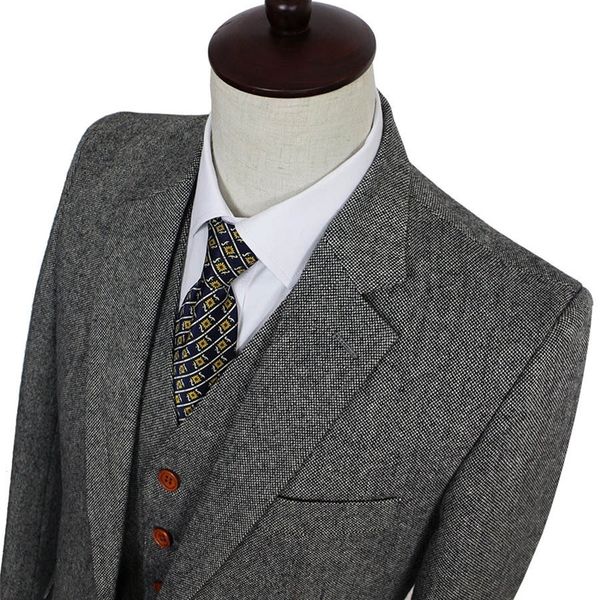retro gentleman style grey classic tweed tailor wedding suits for men custom made wool slim fit blazer mens 3 piece suit 201106, White;black
retro gentleman style grey classic tweed tailor wedding suits for men custom made wool slim fit blazer mens 3 piece suit 201106, White;black