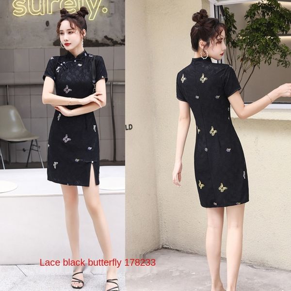 3tiy2 ai qi embroidery suzhou improved lace lace embroidered split embroidery front cheongsam short cheongsam2020 summer new young girl cheo, Black;gray
3tiy2 ai qi embroidery suzhou improved lace lace embroidered split embroidery front cheongsam short cheongsam2020 summer new young girl cheo, Black;gray