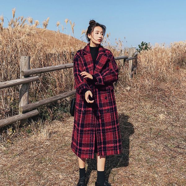 2020 winter new jacket green plaid blends woolen coat, loose long temperament lapel single-breasted blend wool coats womenx1020, Black
2020 winter new jacket green plaid blends woolen coat, loose long temperament lapel single-breasted blend wool coats womenx1020, Black