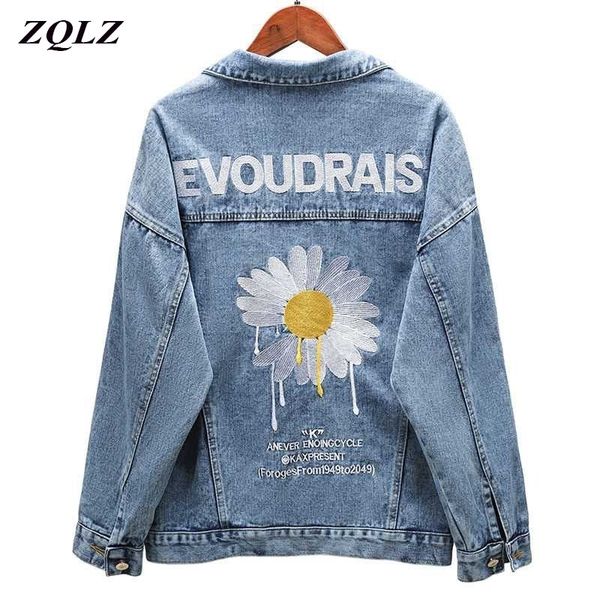 zqlz autumn denim jacket women new embroidery slingle breasted loose spring coat female black casual overcoat mujer 201106, Black;brown
zqlz autumn denim jacket women new embroidery slingle breasted loose spring coat female black casual overcoat mujer 201106, Black;brown