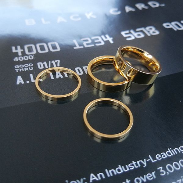 fashion simple gold color stainless steel wedding rings 2mm 4mm 6mm 8mm width finger for women jewelry gifts, Silver
fashion simple gold color stainless steel wedding rings 2mm 4mm 6mm 8mm width finger for women jewelry gifts, Silver