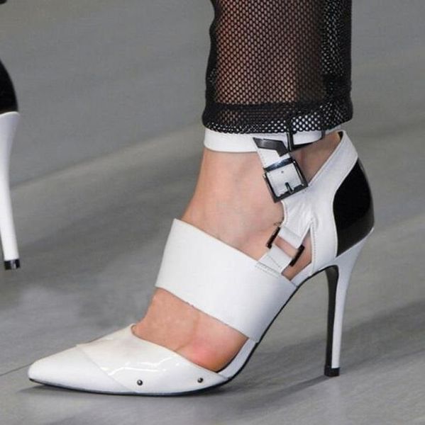 dress shoes brand woman black white cuts out pointed toe pu stiletto heels party pumps big size 47
dress shoes brand woman black white cuts out pointed toe pu stiletto heels party pumps big size 47
