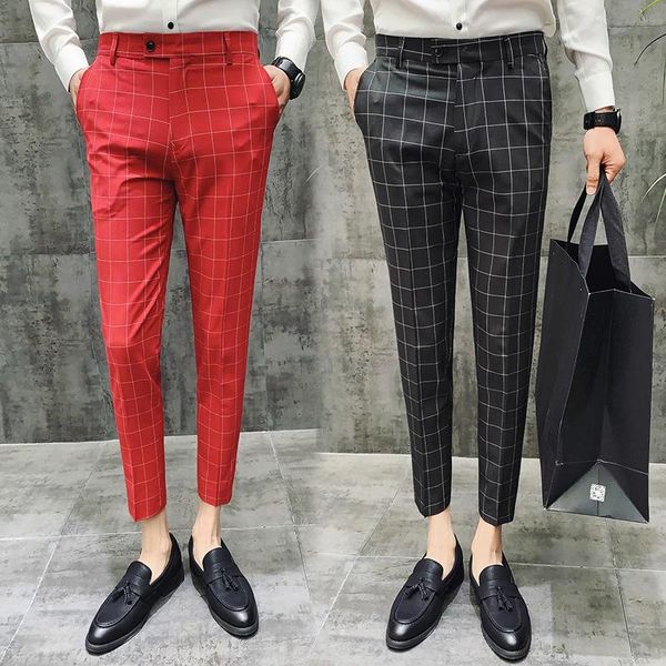 nice spring and summer new fashion plaid mens slim casual suit pants business men ankle length pants 7 colour, Black
nice spring and summer new fashion plaid mens slim casual suit pants business men ankle length pants 7 colour, Black