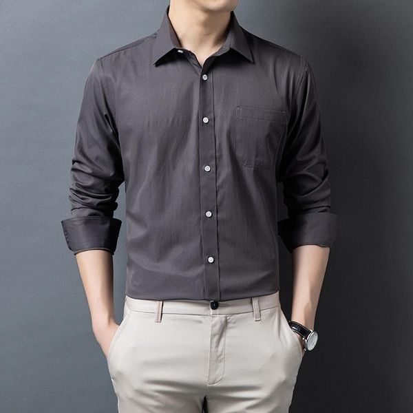 men's casual shirts fashion formal for men long sleeve work dress shirt business male pure color chemise homme camisa social masculina, White;black
men's casual shirts fashion formal for men long sleeve work dress shirt business male pure color chemise homme camisa social masculina, White;black