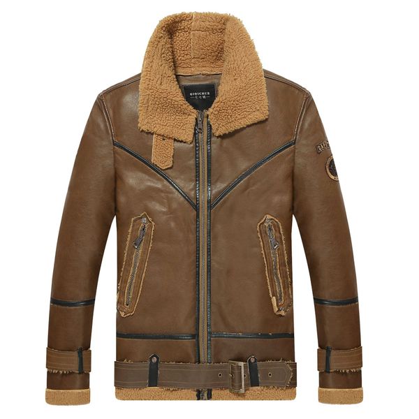 pu leather jacket 2020 new mens shearling jacket sheepskin aviator winter coat fur bomber leather jacket, Black;brown
pu leather jacket 2020 new mens shearling jacket sheepskin aviator winter coat fur bomber leather jacket, Black;brown