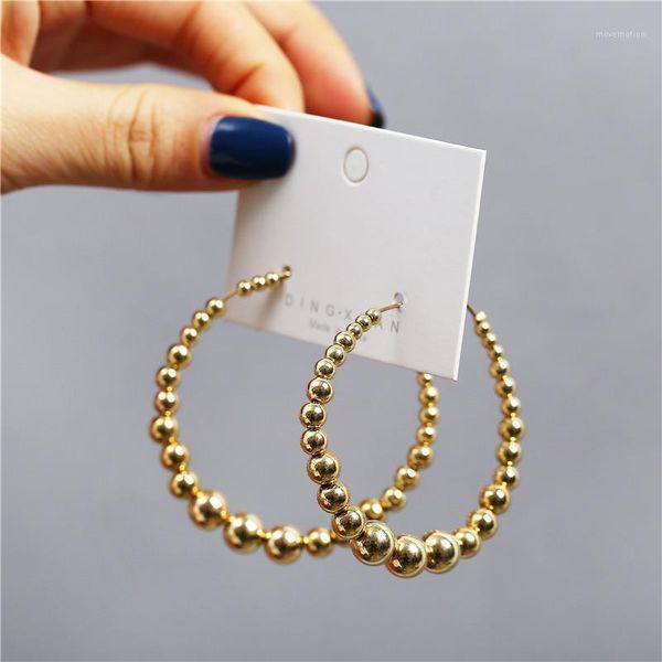 trendy oversize gold bead hoop earrings for women 2020 new design big circle earring fashion statement female brinco jewelry1, Golden;silver
trendy oversize gold bead hoop earrings for women 2020 new design big circle earring fashion statement female brinco jewelry1, Golden;silver