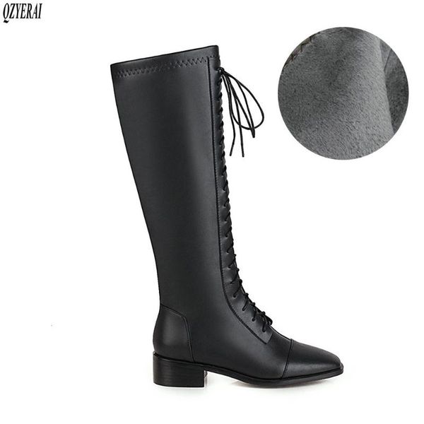 boots arrival winter women shoes knee-high motorcycle female lace-up leather snow size 34-48, Black
boots arrival winter women shoes knee-high motorcycle female lace-up leather snow size 34-48, Black