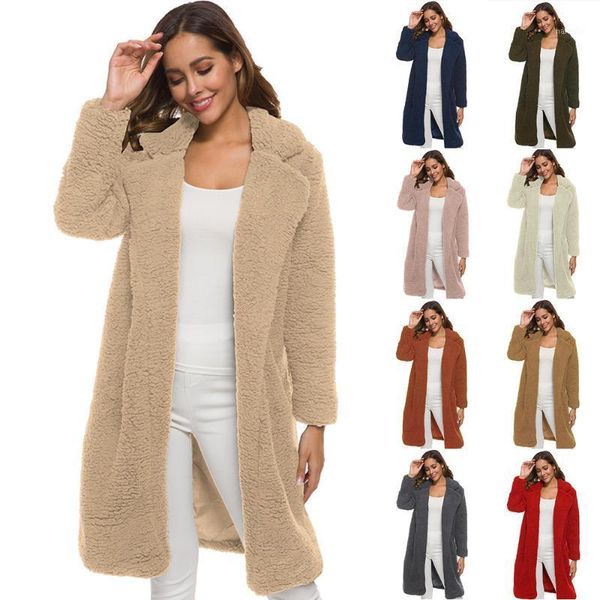 2020 autumn and winter european and american women's warm fashion jacket lamb hair mid-length plush cardigan coat women1, Black
2020 autumn and winter european and american women's warm fashion jacket lamb hair mid-length plush cardigan coat women1, Black