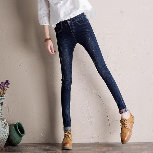 women's jeans denim 2021 korean fashion women's autumn elastic slim-fit skinny pants baggy vintage streetwear gray women1, Blue 
women's jeans denim 2021 korean fashion women's autumn elastic slim-fit skinny pants baggy vintage streetwear gray women1, Blue