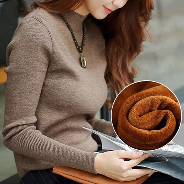 fleece knitted sweater long sleeve thick warm black green grey blue purple solid color pullover round o neck female retro top, White;black
fleece knitted sweater long sleeve thick warm black green grey blue purple solid color pullover round o neck female retro top, White;black