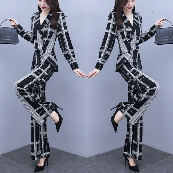 luxo of two and plaid pants pieces elegant korean pantalon style femme sets a85o, White
luxo of two and plaid pants pieces elegant korean pantalon style femme sets a85o, White