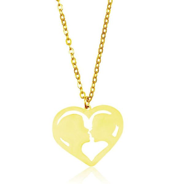 new couple necklace stainless steel couple heart pendant necklace lover gift jewellery valentine's day jewellery, Silver
new couple necklace stainless steel couple heart pendant necklace lover gift jewellery valentine's day jewellery, Silver