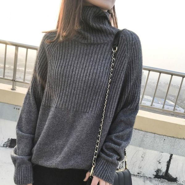 women's sweaters turtleneck womens casual pullovers solid long sleeve korean knit sweater women winter plus size harajuku fall, White;black
women's sweaters turtleneck womens casual pullovers solid long sleeve korean knit sweater women winter plus size harajuku fall, White;black