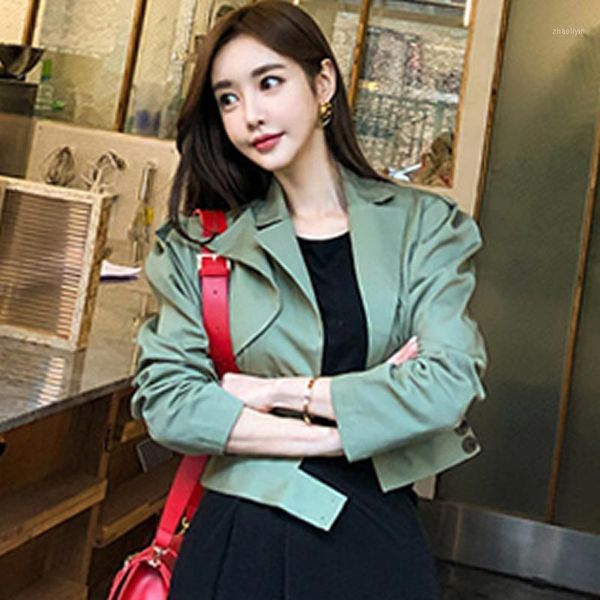 autumn notched army green solid women cloth crop vintage casual full sleeve high street jacket coat1, Black;brown
autumn notched army green solid women cloth crop vintage casual full sleeve high street jacket coat1, Black;brown