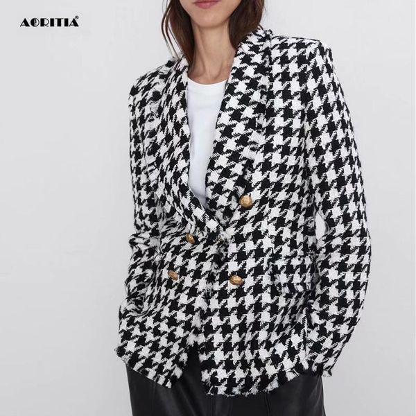 2029 winter wool women casual jacket houndstooth jackets chaquetas mujer double-breasted coat women, Black;brown
2029 winter wool women casual jacket houndstooth jackets chaquetas mujer double-breasted coat women, Black;brown