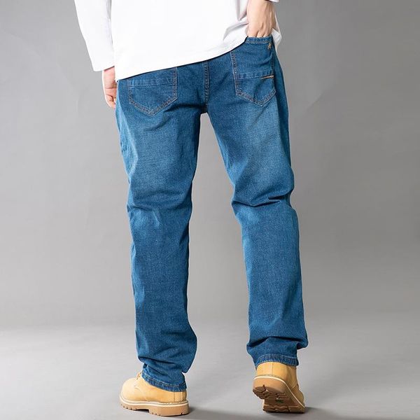 men's jeans 101-1213 fat plus straight leg for men middle-aged father high waist trousers, Blue
men's jeans 101-1213 fat plus straight leg for men middle-aged father high waist trousers, Blue