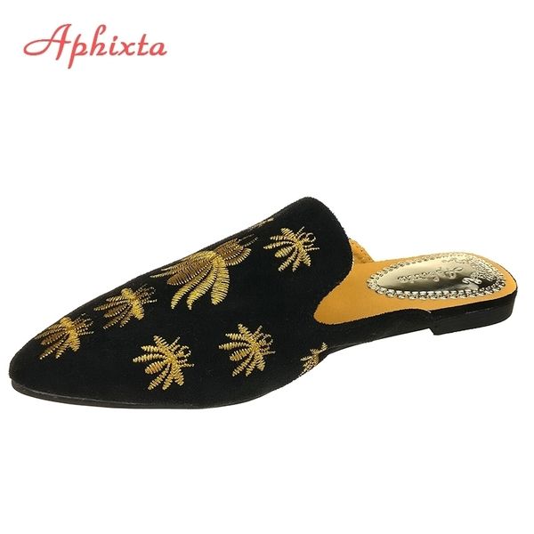 aphixta women shoes fashion spider slippers shallow embroidery low heel flat with autumn floral point toe outdoor black slippe y200628
aphixta women shoes fashion spider slippers shallow embroidery low heel flat with autumn floral point toe outdoor black slippe y200628