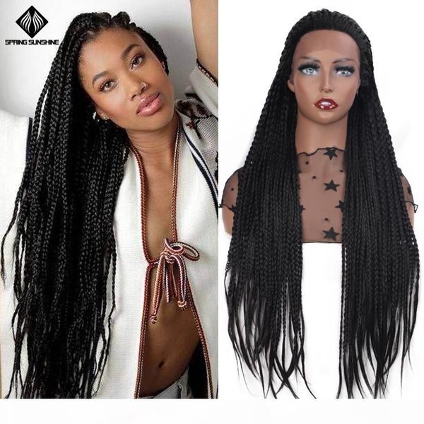 26inch синтетический glueless плетеный box braid фронта шнурка парики длинные черный коричневый фиолетовый парик для afro женщин повседневно, Black
26inch синтетический glueless плетеный box braid фронта шнурка парики длинные черный коричневый фиолетовый парик для afro женщин повседневно, Black