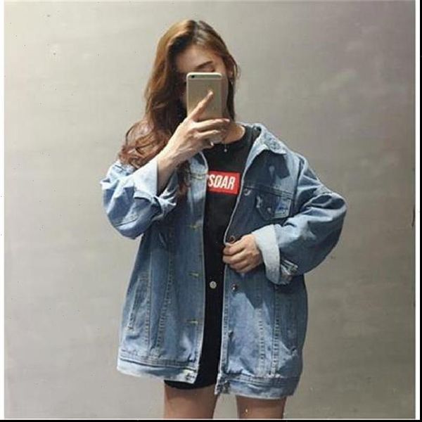 autumn women loose basic coats female jeans coat feminino slim denim jacket oversize bomber streetwear veste femme, Black;brown
autumn women loose basic coats female jeans coat feminino slim denim jacket oversize bomber streetwear veste femme, Black;brown