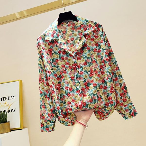 2020 autumn womens shirt long sleeve blouses and shirts female all-match floral shirts blusas feminina loose, White
2020 autumn womens shirt long sleeve blouses and shirts female all-match floral shirts blusas feminina loose, White
