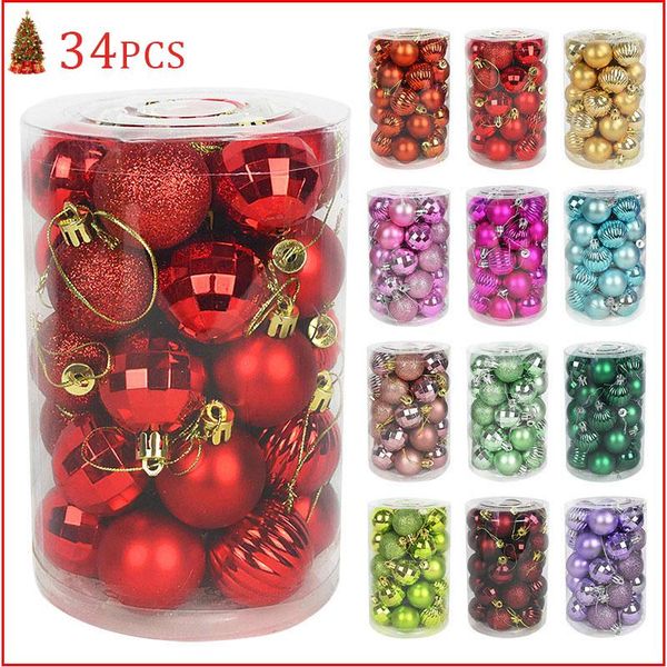 34pcs 40mm christmas balls christmas tree hanging decor glitter balls bauble for new year 2021 xmas party home ornaments navidad
34pcs 40mm christmas balls christmas tree hanging decor glitter balls bauble for new year 2021 xmas party home ornaments navidad