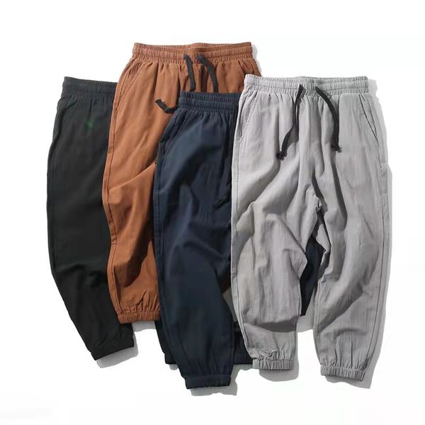 cotton and linen men's casual pants japanese trend summer loose feet linen micro-elastic classic style, Black
cotton and linen men's casual pants japanese trend summer loose feet linen micro-elastic classic style, Black