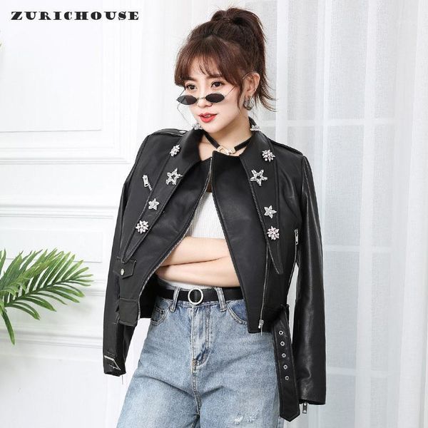 zurichouse natural sheepskin coat for women personality rivet diamond design black soft genuine leather biker jacket woman1
zurichouse natural sheepskin coat for women personality rivet diamond design black soft genuine leather biker jacket woman1