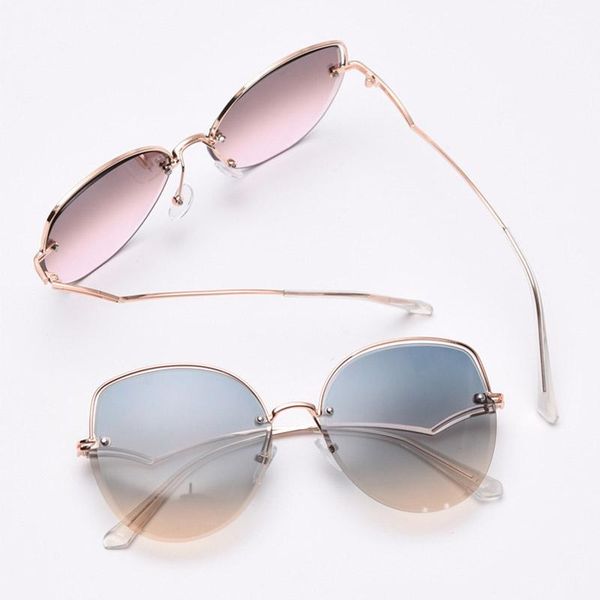 women's round cat eye sunglasses lady metal rimless shades luxury sunglasses female green glasses zonnebril dames, White;black
women's round cat eye sunglasses lady metal rimless shades luxury sunglasses female green glasses zonnebril dames, White;black
