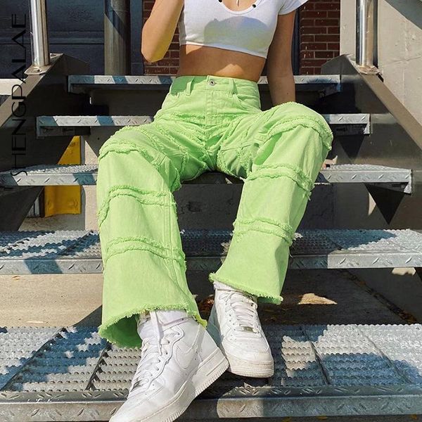 shengpalae women's jeans autumn and winter 2020 new fringed stripes high waist straight streetwear cowboy pants fashion 5a645, Blue 
shengpalae women's jeans autumn and winter 2020 new fringed stripes high waist straight streetwear cowboy pants fashion 5a645, Blue