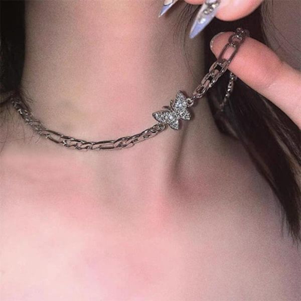 xiufen women necklace fashion butterfly pendant diamante metal chain shiny necklace choker for women girls jewelry, Golden;silver
xiufen women necklace fashion butterfly pendant diamante metal chain shiny necklace choker for women girls jewelry, Golden;silver