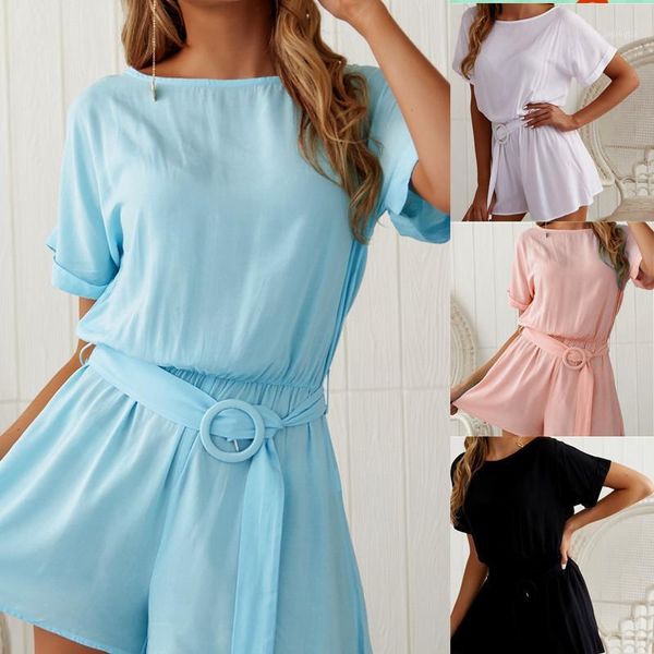 2020 new women casual jumpsuit summer bodysuit short sleeve romper women shorts combinaison femme rompers sashes woman jumpsuit1, Black;white
2020 new women casual jumpsuit summer bodysuit short sleeve romper women shorts combinaison femme rompers sashes woman jumpsuit1, Black;white