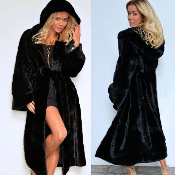 women's fur & faux 2021 winter thick warm coat women plus size hooded long sleeve bandage jacket furry coats bontjas, Black
women's fur & faux 2021 winter thick warm coat women plus size hooded long sleeve bandage jacket furry coats bontjas, Black