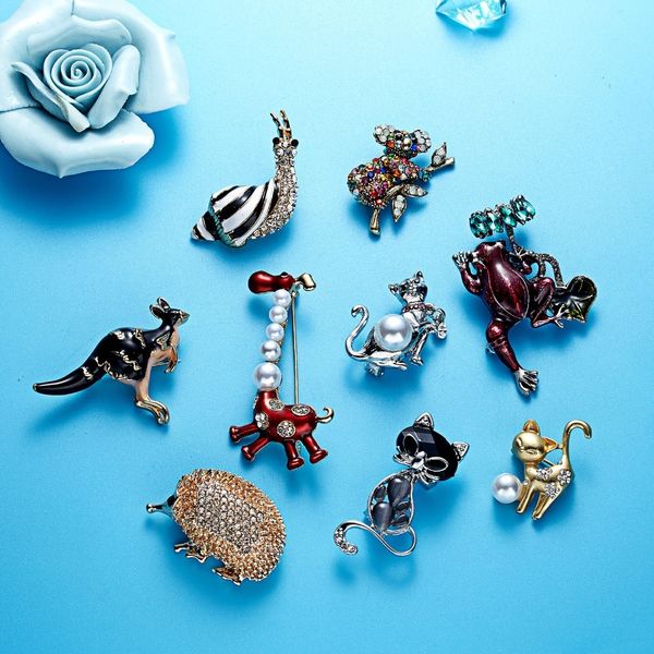 gold/silver plated zinc alloy rhinestone pearl painting oil cat fish kangaroo animal brooch fashion women, Gray
gold/silver plated zinc alloy rhinestone pearl painting oil cat fish kangaroo animal brooch fashion women, Gray
