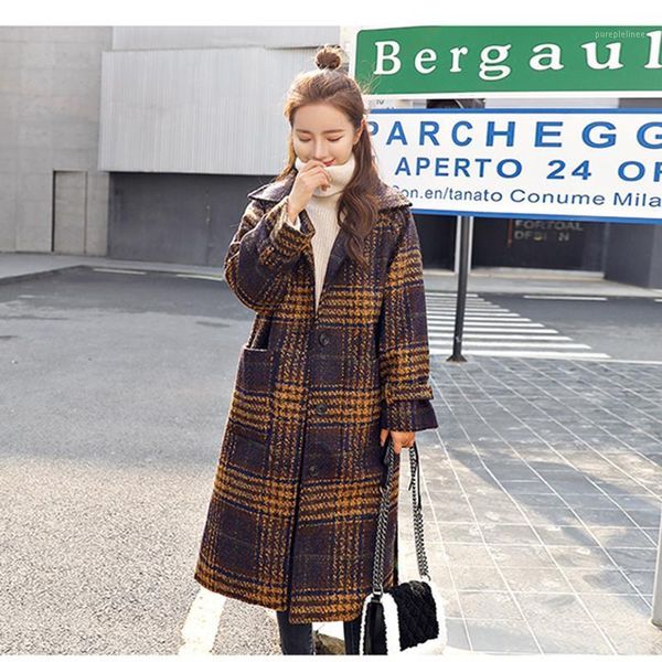 women coats winter medium long plaids and tweeds thick jackets long sleeve korean outerwear vintage elegant coat ladies1, Black
women coats winter medium long plaids and tweeds thick jackets long sleeve korean outerwear vintage elegant coat ladies1, Black