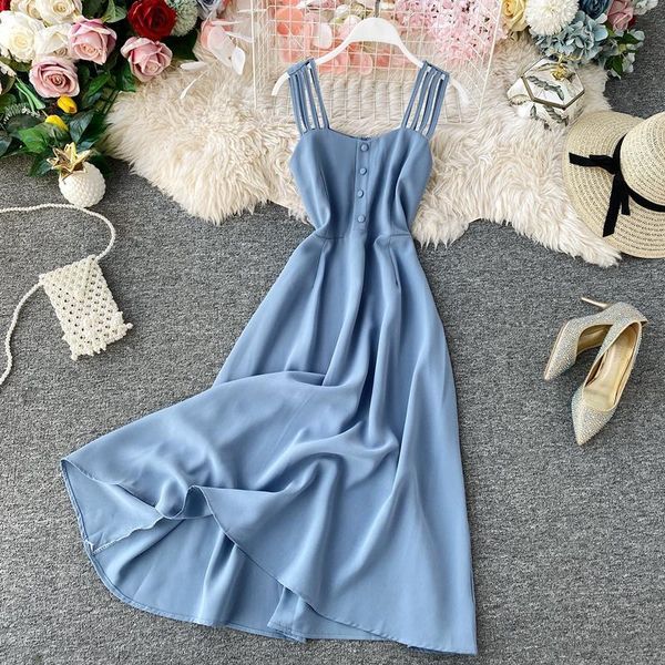 vintage boho 2020 spaghetti strap midi long dress elegant summer party casual high waist women a-line beach holiday dresses, Black;gray
vintage boho 2020 spaghetti strap midi long dress elegant summer party casual high waist women a-line beach holiday dresses, Black;gray