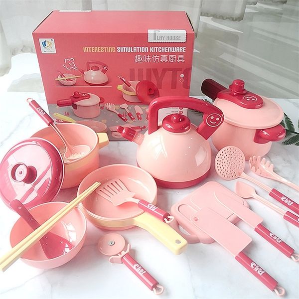 16pcs children's educational simulation play house kitchen toy girl simulation cooking tableware set gifts toys for girls lj201009
16pcs children's educational simulation play house kitchen toy girl simulation cooking tableware set gifts toys for girls lj201009