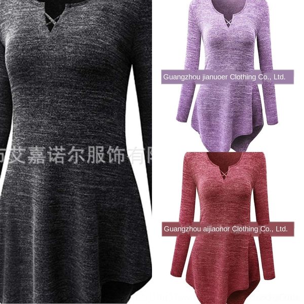9raqi 2019 pulloverwinter autumn irregular pullover pullovert-shirt women's slim v-neck pullover and hem long sleeve new fit t-shirt qk, White
9raqi 2019 pulloverwinter autumn irregular pullover pullovert-shirt women's slim v-neck pullover and hem long sleeve new fit t-shirt qk, White