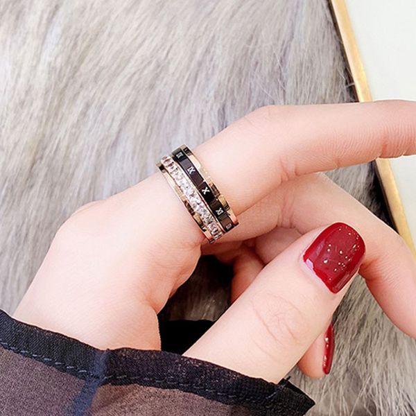 rotatable black roman numerals circle ring square cubic zirconia rose gold rings jewelry, Silver
rotatable black roman numerals circle ring square cubic zirconia rose gold rings jewelry, Silver